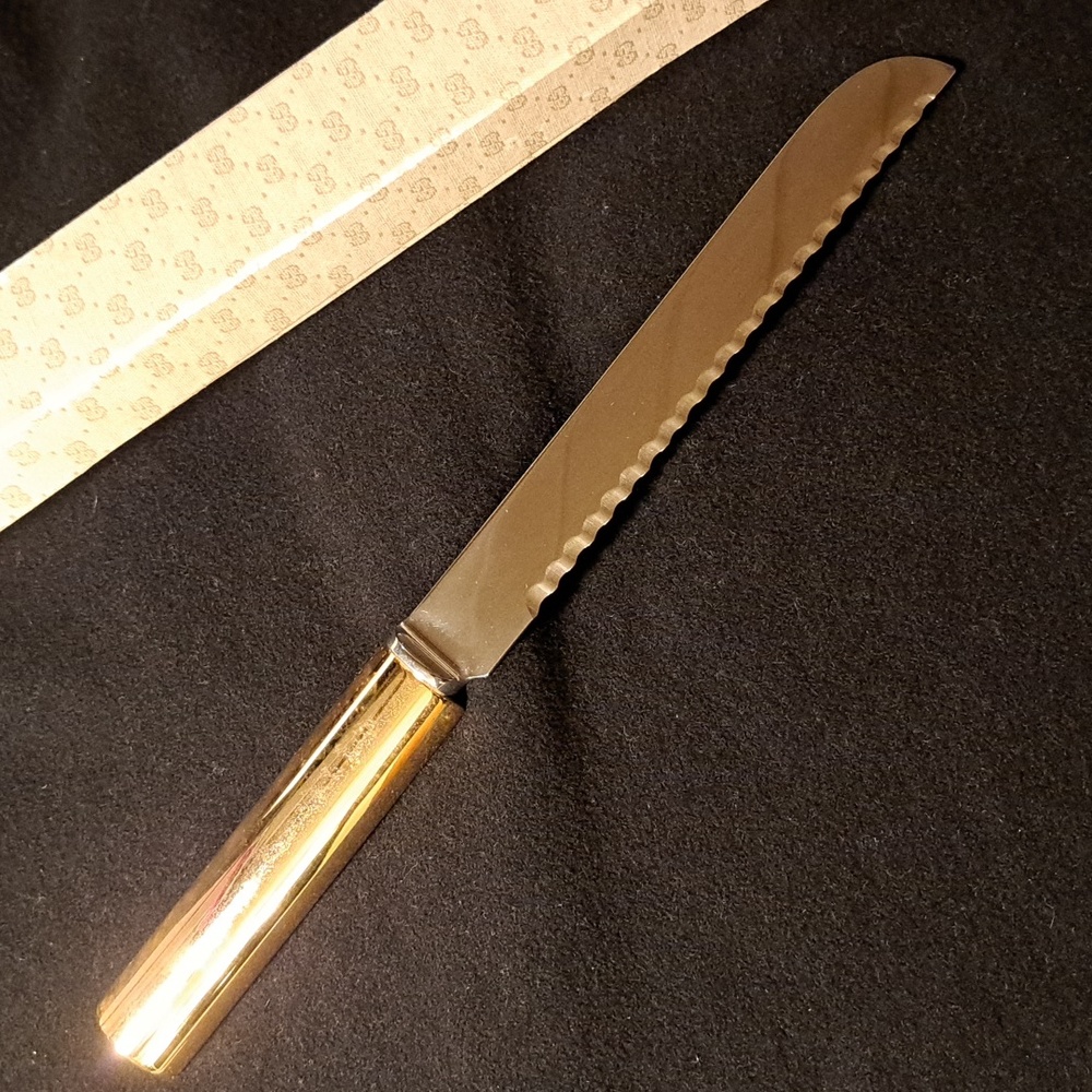 Gucci vintage brass and stainless carving knife - Picture 5 of 14